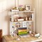 Desktop Bookshelf Hutch 2 Tier Monitor Stand with Pegboard Storage Organizer for Computer Desk Gaming Table Office Use